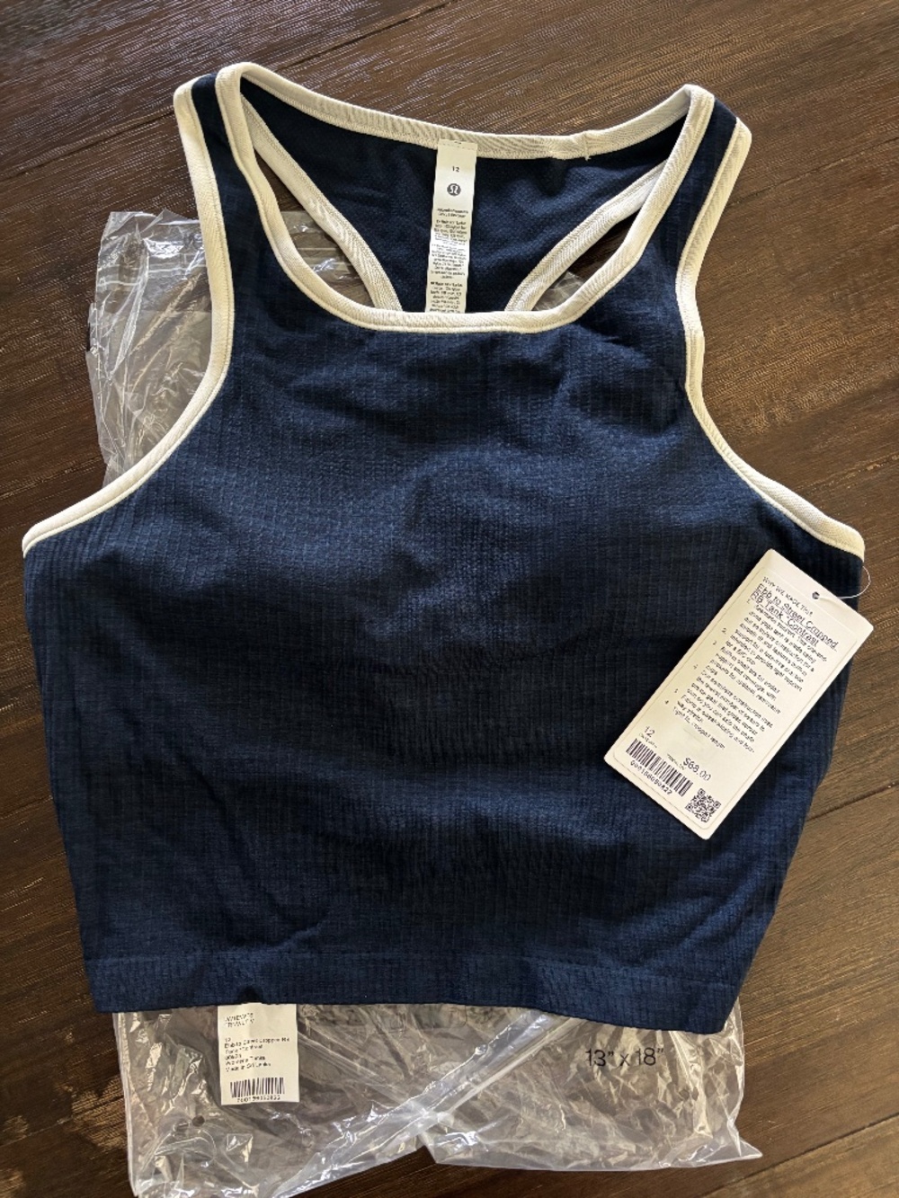Lululemon Ebb to Street Cropped Racerback Tank -NWT